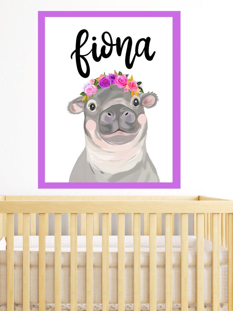 Fiona the Hippo Print digital | Etsy