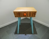 zebra wood side table