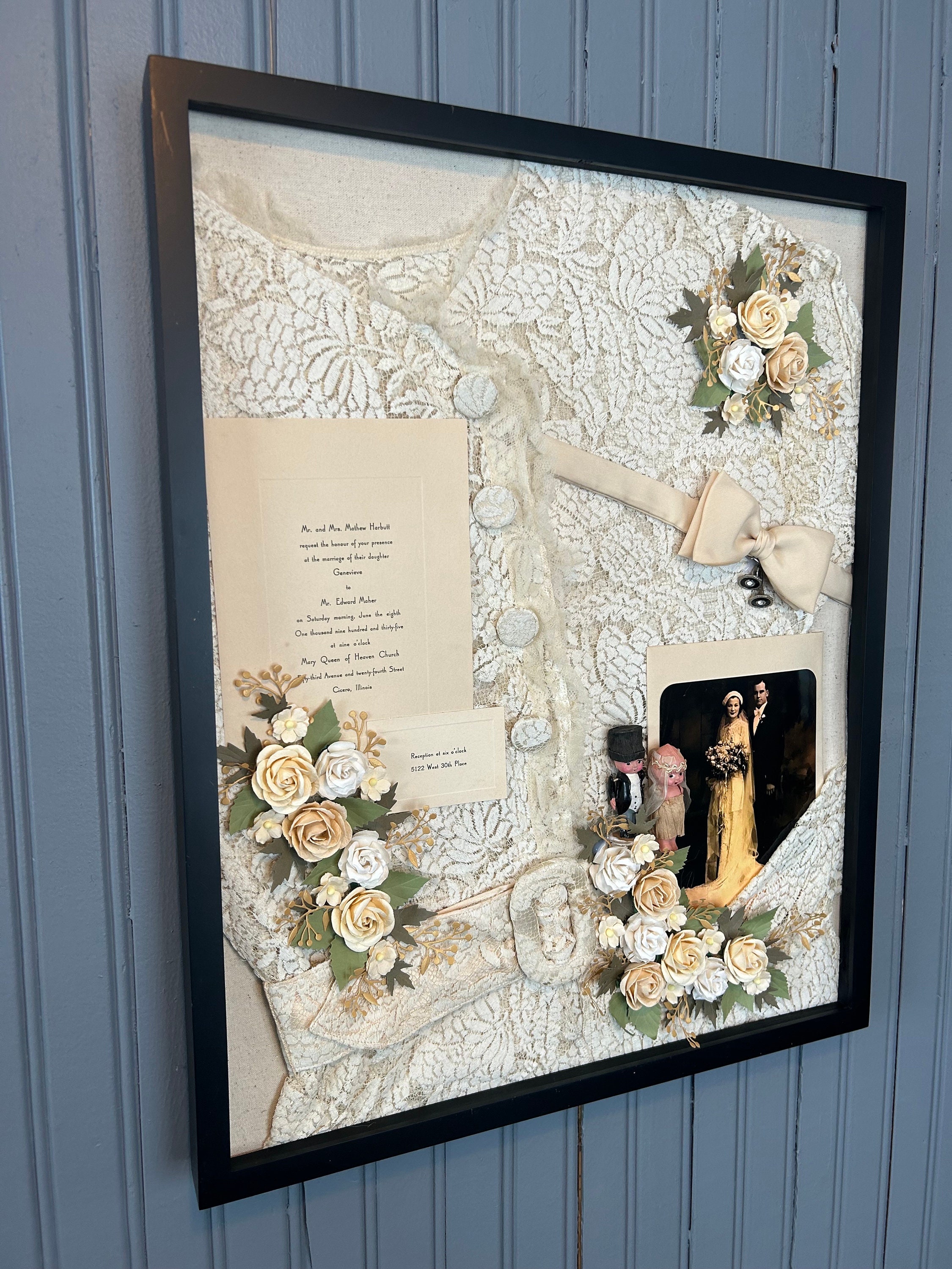 Vintage Wedding Memorabilia Keepsake Frame - Etsy