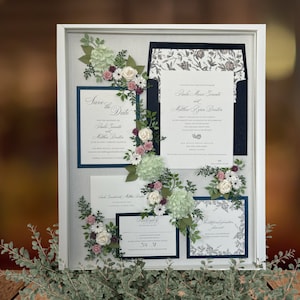 Große Hochzeitseinladung Stationäre Set Andenken Schaukasten Hochzeitseinladung für Tochter Jahrestag Geschenk für Frau