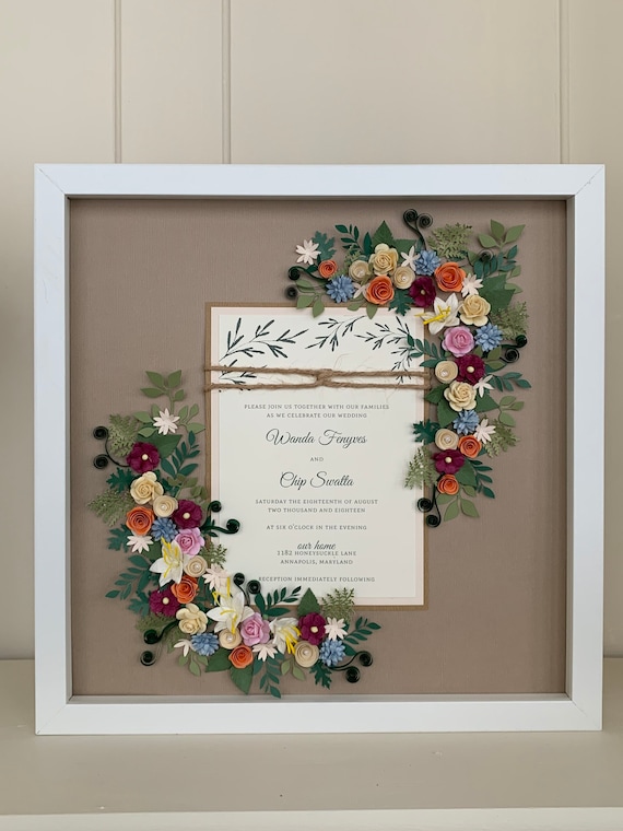 Invation Display Wedding invitation display frame | Honestweddingadvice.com