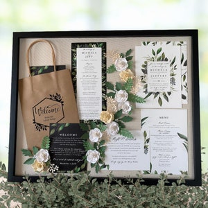 Wedding Keepsake Shadowbox: Custom Invitation & Photo Display