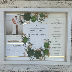 Sukkulenten Hochzeitseinladung Andenken Rahmen