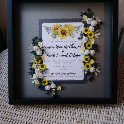 Sunflower Theme Wedding shops Invitation Keepsake