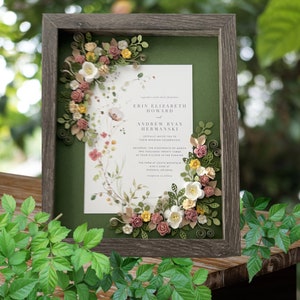 Wedding Invitation Gift Invitation Keepsake Frame Garden Wedding