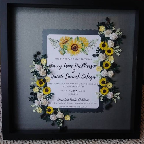 Sunflower Theme Wedding shops Invitation Keepsake