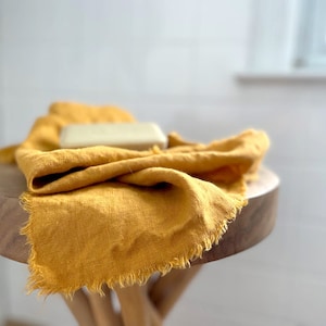 Farmhouse Style Fringed Hand Towels for Bathroom or Kitchen
