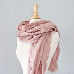 Handmade Gift Linen Scarf Wrap, Boho Scarf for Women, Environmentally Friendly Gifts, Birthday Gift, Wraps and Shawls
