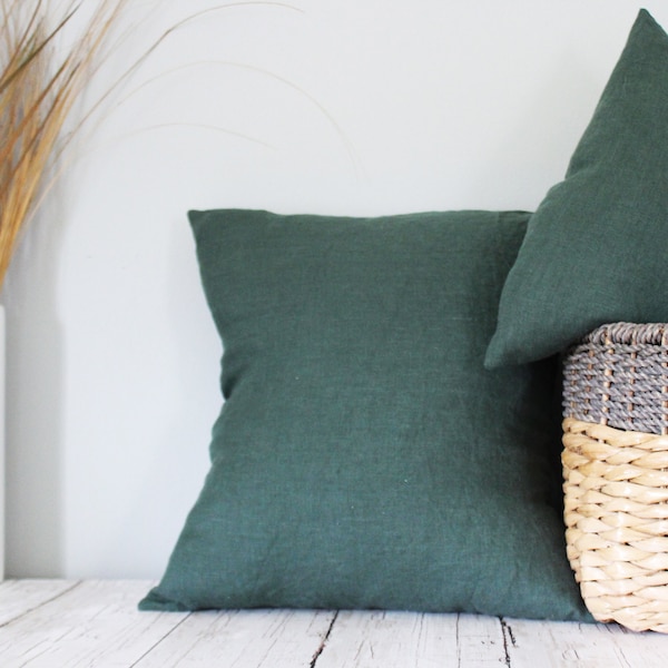Hunter Green Pillow Etsy