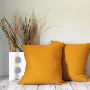 Modern Boho Pillow Cover, Linen Pillow Cover, Decorative Pillow Covers, Earthy Pillow Covers, Linen Decor, Solid Pillow Cover