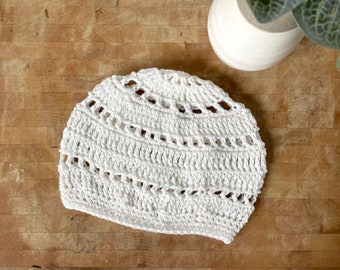 White Crochet Hat, Summer Beret for Women, Spring Hats for Women, Summer Hat Crochet, Crochet Hat for Women