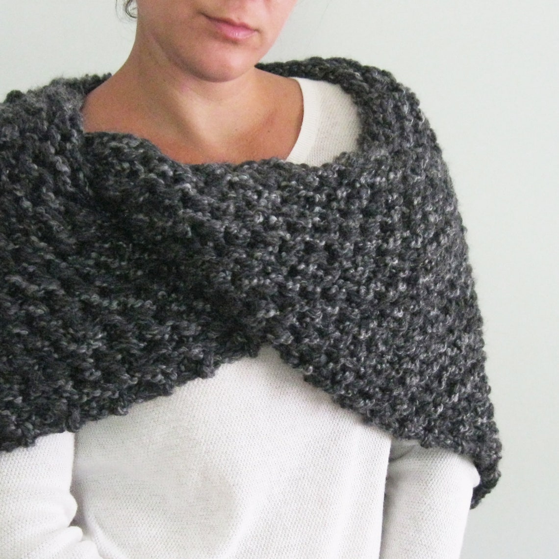 cotton knit shawl