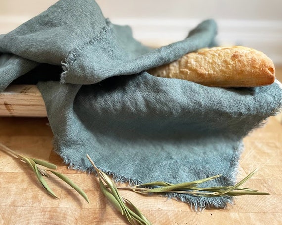 Bread Basket Towel, Washed Linen Towel, Bread Tea Towel, Linen Tea Towels, Linen Bread Basket Liner, Farmhouse Style Tea Towels