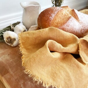 Washed Linen Bread Towel, Rustic Farmhouse Kitchen Towel