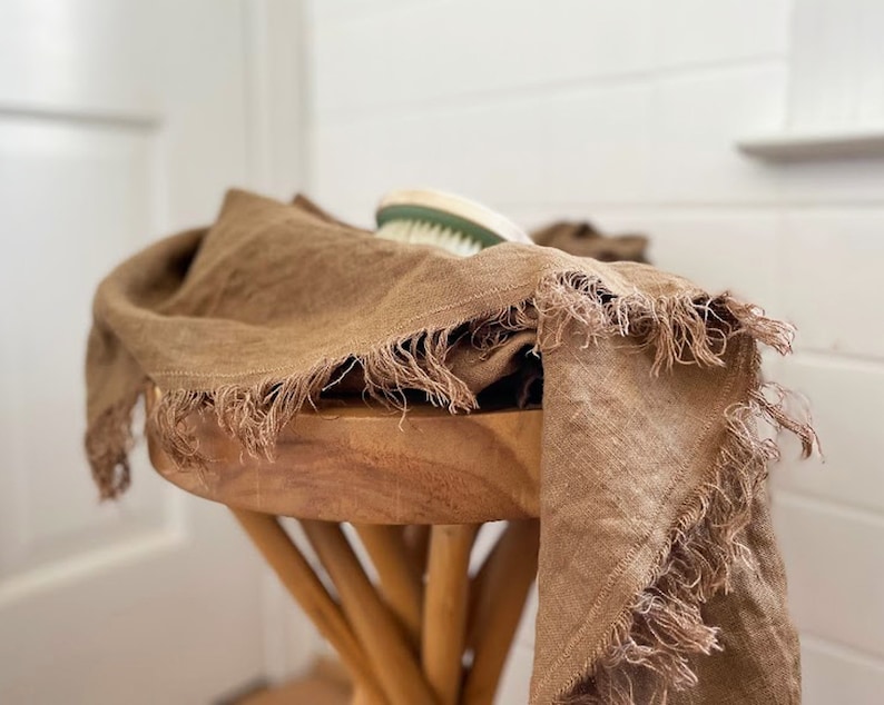 Natural Linen Bath Towel, Large Beach Towel, Linen Towel Bath Sheet, Pool Towel Rustic Linen Towel, Eco Friendly Towel, Sauna Towel Ginger