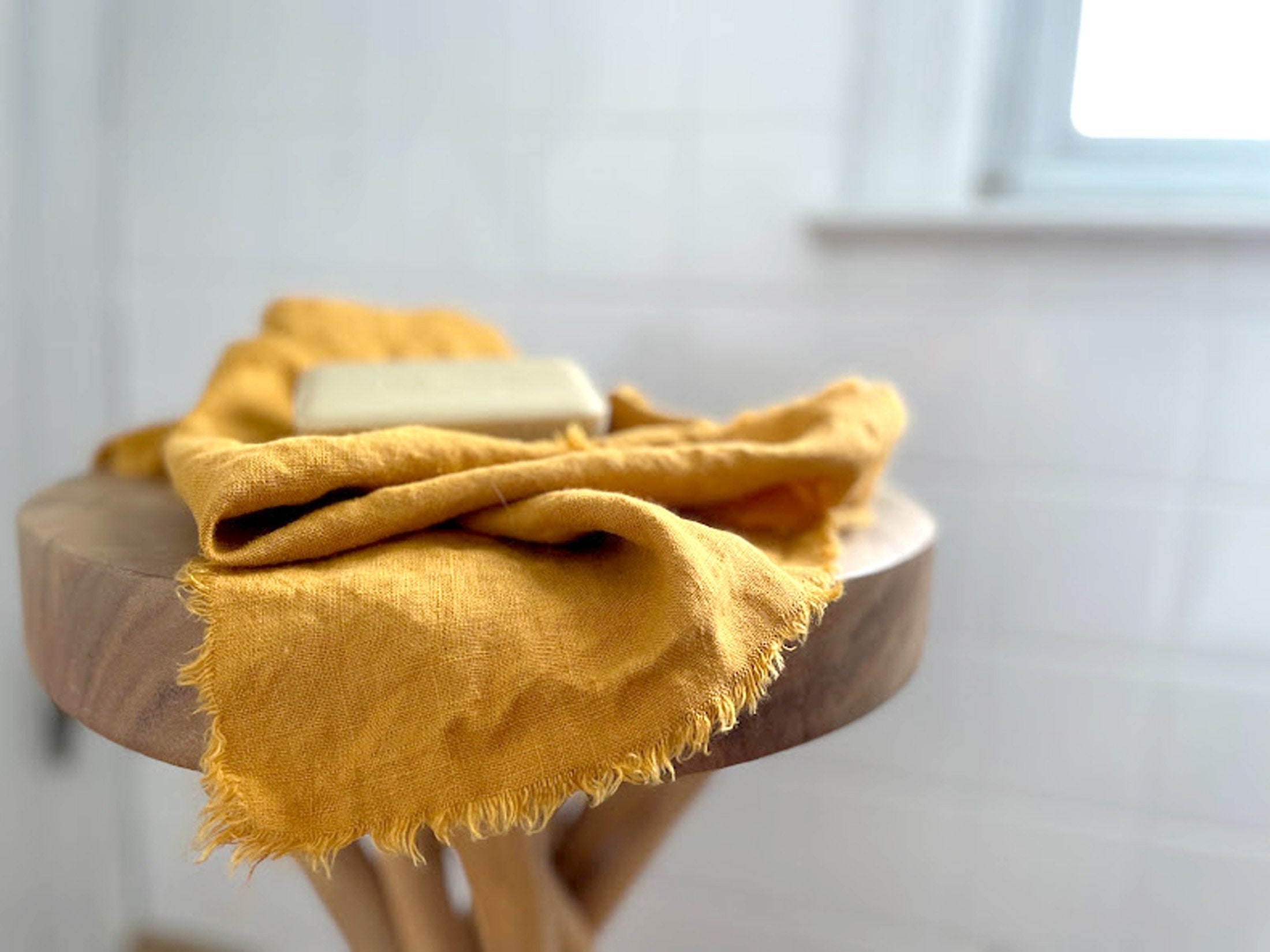 CORONET HOME KITCHEN TOWELS TURKISH COTTON WHITE GOLD STRIPE FRINGE NWT