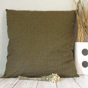 Earthy Room Decor Decorative Pillow Covers, Linen Pillow Cover Set of 4, Modern Farmhouse Decor Throw Pillow Covers, Handmade Pillow Covers