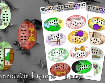 Large Geomantic Figures BuJo/Book of Shadows planner stickers