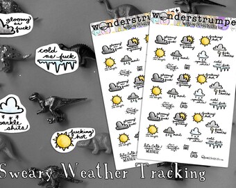 NSFW Sweary Weather Tracking Salty planner stickers