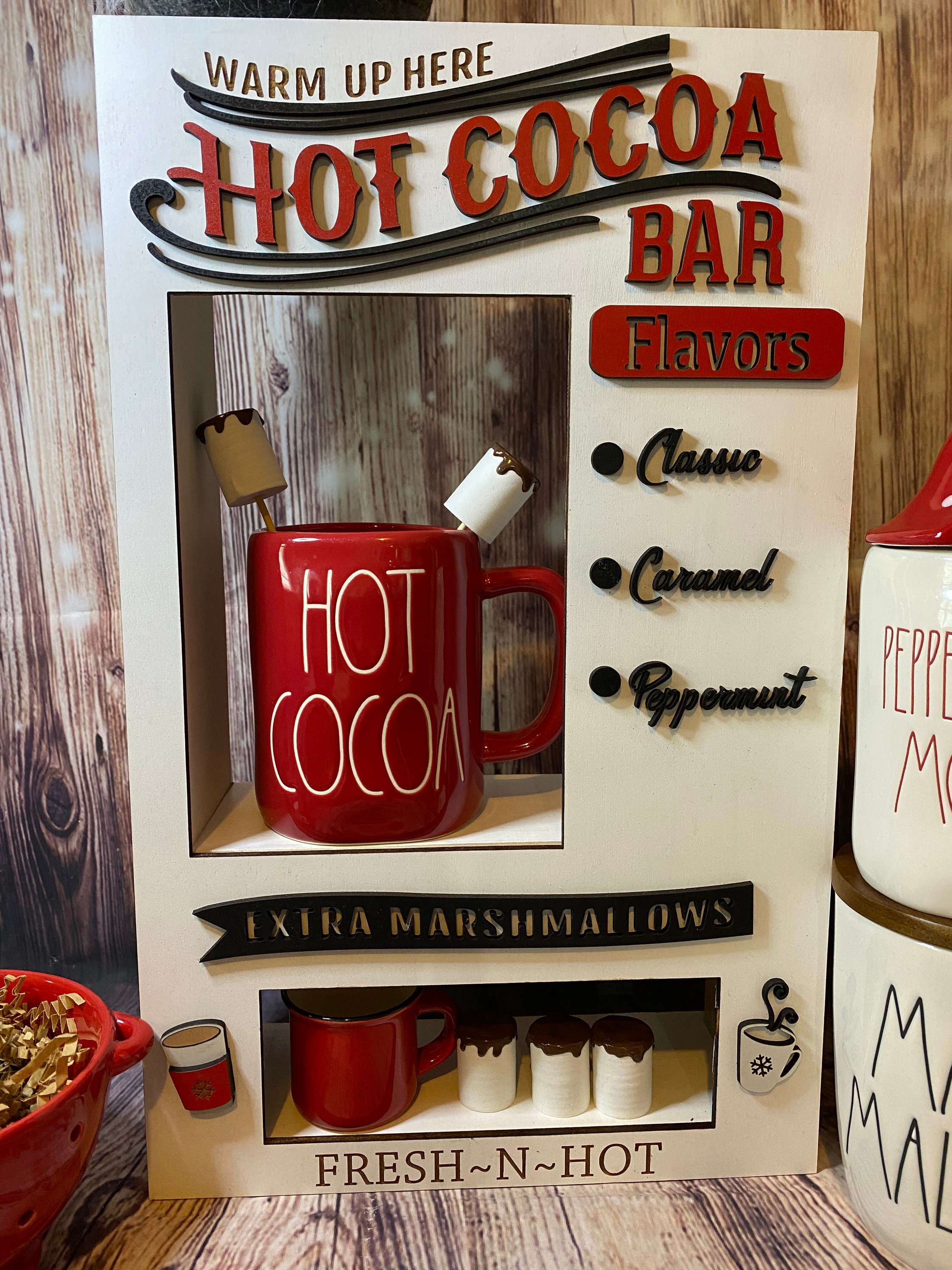 Front Porch Hot Cocoa Station for Delivery Drivers