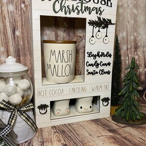 Farmhouse Christmas station with interchangeable faceplate