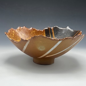 Large Wood Fired Torn Edge Bowl