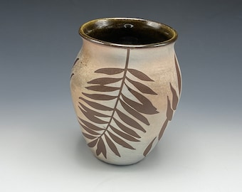 Wood Fired Leaf Vase