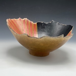 Large Wood Fired Torn Edge Bowl