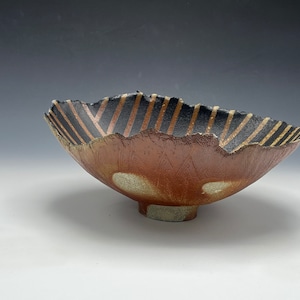 Large Wood Fired Torn Edge Bowl
