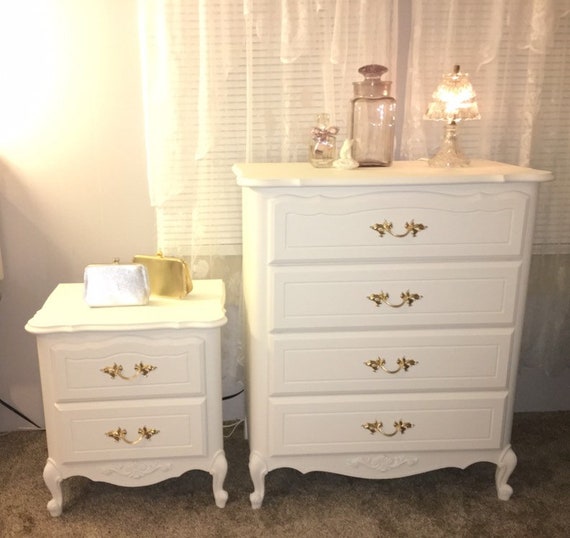 Sold Vintage Antique French Provincial Dresser Nightstand Etsy