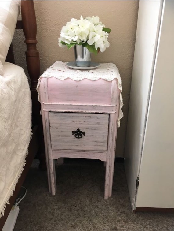light pink nightstand