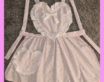 Pink Ruffle Apron - Etsy