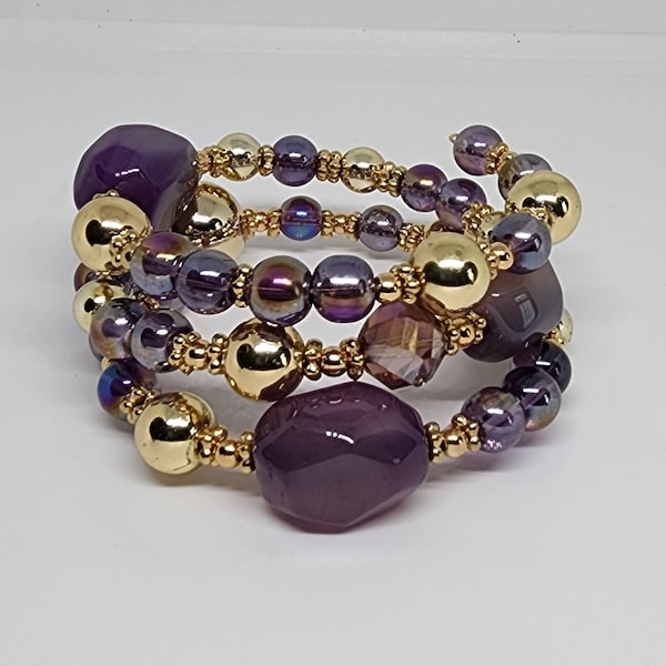 Silver Cascade - One Size Fits All, Handmade Wrap Bracelet