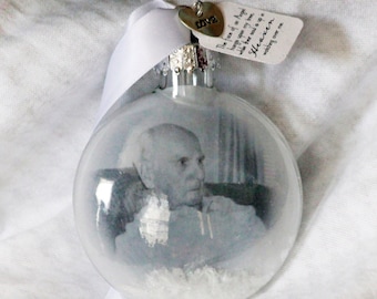 In Loving Memory Christmas Ornament Lost Loved One Christmas Keepsake Ornament Lost loved one First Christmas in Heaven Photo ornament