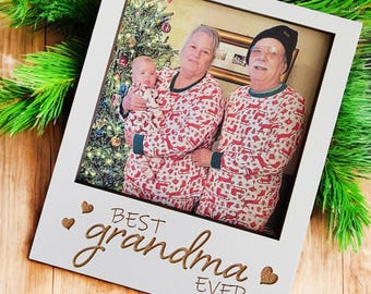 Personalized Photo Magnet – 'Best Grandma Ever' Christmas Gift