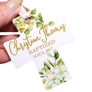 Baptism Gift, Baptism keepsake ornament, cross ornament for Baptism, christening, Catholic keepsake gifts, Godparent Gift idea for Christmas