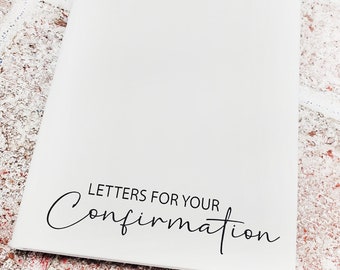 Letters for your Confirmation, Catholic gifts, Christian gifts, Confirmation journal for reflection, prayer journal from sponsor gifts