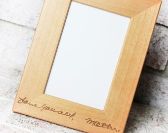 Custom Laser Engraved Handwriting Frame, Memorial Gift