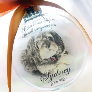 In memory Photo Ornament, Christmas Round Ornament, Round bauble with photo, Ornament with Pic, Memorial Ornaments, Round ornament with pic