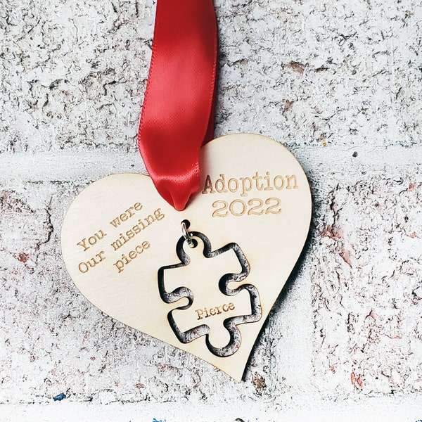 2022 adoptie aandenken ornament, aangepaste adoptie ornament met naam, gepersonaliseerde adoptie ornament, adoptie geschenk, herdenkingsornament