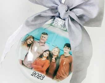 First Christmas photo ornament, Picture ornament 2023, Family Christmas Ornament, Personalized ornament, Family photo Christmas ornament