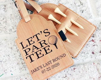Golf Tee Gifts, Bachelor Party Golf Party, Custom Golf Bag Gift Ideas, Father's Day Gifts, Groom's Last Round, Lets ParTee Retirement Gifts