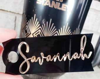 Custom Personalized name plate for tumbler, 40 ounce name plate, 40 ounce tumbler, cute personalized name tag for insulated  up 40 oz