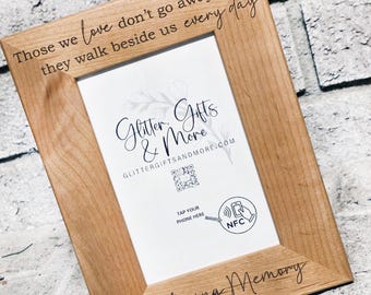 NFC Memorial Picture Frame w Voicemail recording | In Loving Memory Frame | Tap to Hear Loved One’s Voice | Sympathy Gift | 4x6 Remembrance