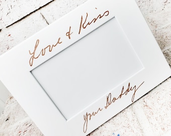 Custom Laser Engraved Handwriting Frame, Memorial Gift, 4x6