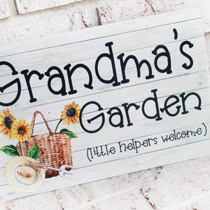 Grandma's Garden outdoor metal Garden sign, Indoor/Outdoor metal yard signs, Grandma's Garden, Little Helpers Welcome, Mothers day gift image 7