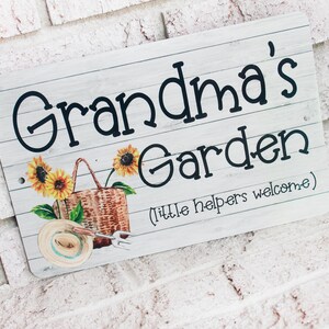 Grandma's Garden outdoor metal Garden sign, Indoor/Outdoor metal yard signs, Grandma's Garden, Little Helpers Welcome, Mothers day gift image 8