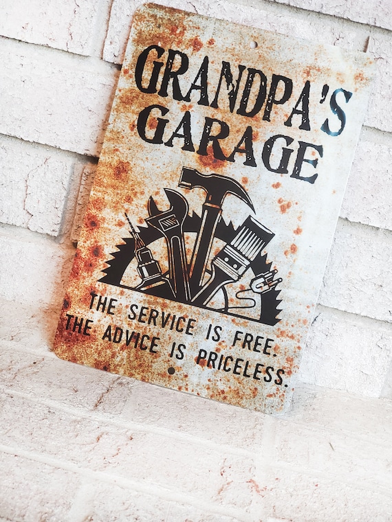 Grandpa Gifts / Gifts for Grandpa / Grandpas Garage Signs / Garage