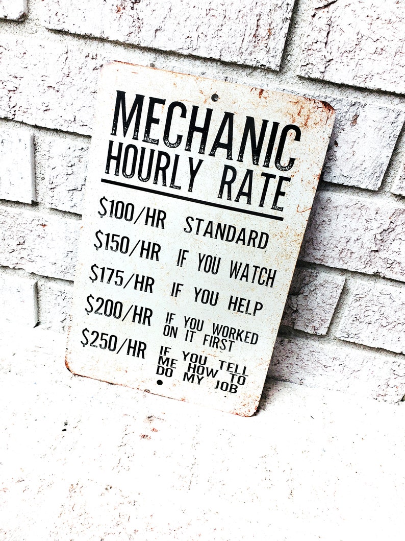Mechanic Rules Metal Sign, Indoor/Outdoor metal signs, Garage Gifts, Gifts for him, Funny Metal Signs, Garage Decor, Metal Signs, funny gift image 8