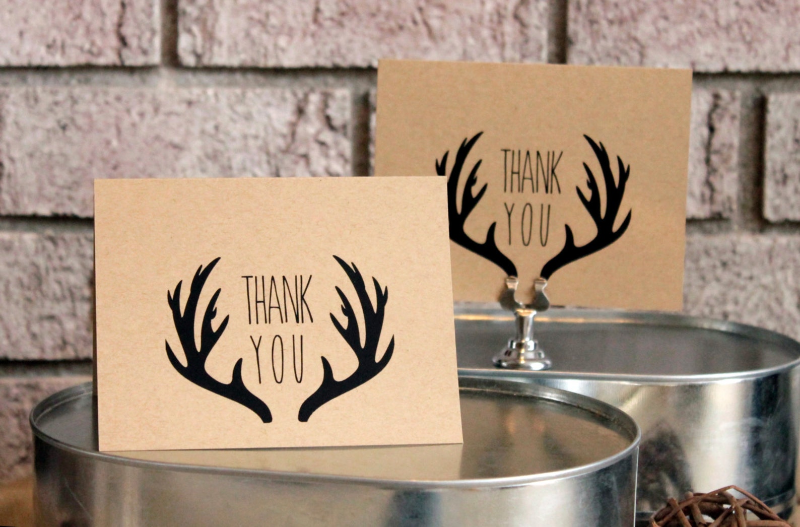 Thank You Card Set of 5 Masculine Thank You Cards Thank You - Etsy